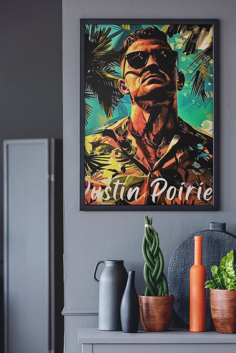 Canvas Studio Famous Dustin Poirier Canvas Print High Quality Sports ...
