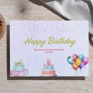 Happy Birthday | Birthday Wishes | Birthday Card | Digital Download | Greeting Card