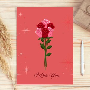 Valentine's Day Postcard | Valentine's Day | Printable Valentine's Day Card | Digital Valentine's Day Card