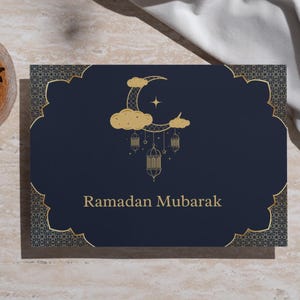 Ramadan Mubarak Digital Card | Ramadan Kareem Card | 7in x 5in Ramadan Card | Digital Download | Islamic Cards
