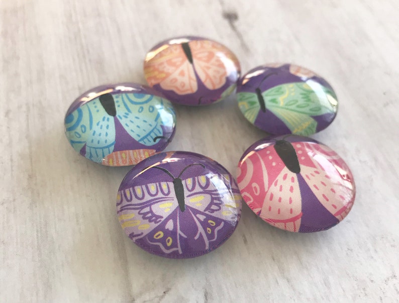 Butterfly Magnets. Gift Tin Set of 5 1 Inch 25mm Round - Etsy