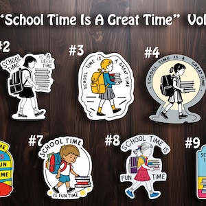 DIVERTENTI adesivi in vinile "School Time is a Great Time".