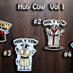 Adesivi in vinile "Holy Cow" DIVERTENTI