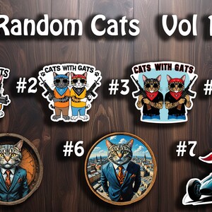 "LUSTIGE ""Katzen"" Vinyl-Sticker."