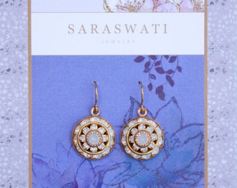 MANDALA EARRINGS opal crystal