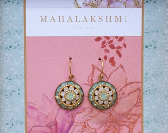 MANDALA EARRINGS aqua pink