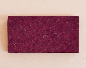 BURGUNDY cork checkbook cover