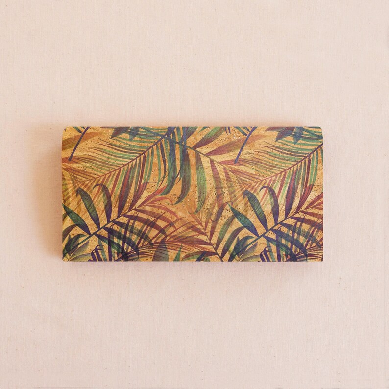 DARSHAN FLORAL cork checkbook cover image 4