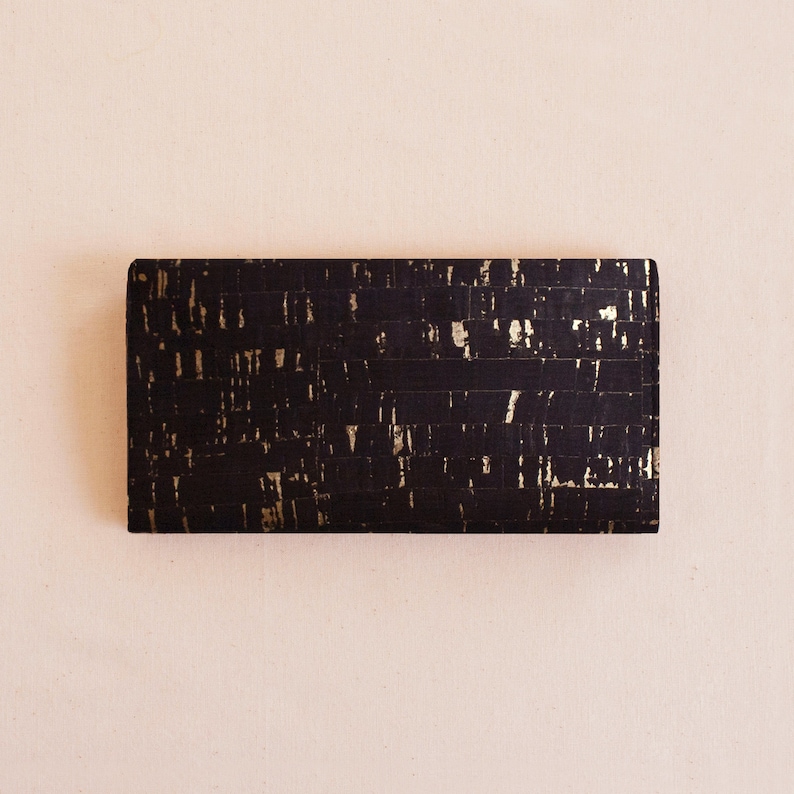 BLACKGOLD Cork Checkbook Cover