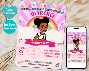 Editable Gracie's Corner Birthday Invitation | Gracie's Template Printable Editable Canva | Gracies Corner invite | Invite Instant Download