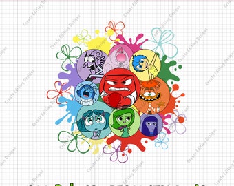 Inside Out It's Okay To Feel All The Feels Png, Emotions Mental Health Cartoon Emotions Friends Therapist Psychologist Png, INSTANT DOWNLOAD