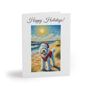 Doodle in Santa Hat Weihnachtskarten, Weihnachten, Neujahr, Frohe Feiertage Grußkarten (8, 16, 24 Stück), für Familie und Freunde, anpassbar