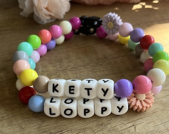 Personalized Beaded Dog Collar,Custom Dog&#39;s Name Collar with Daisy,Colored Beaded Dog Collar,Custom Dog ID Collar, Custom Pet Necklace