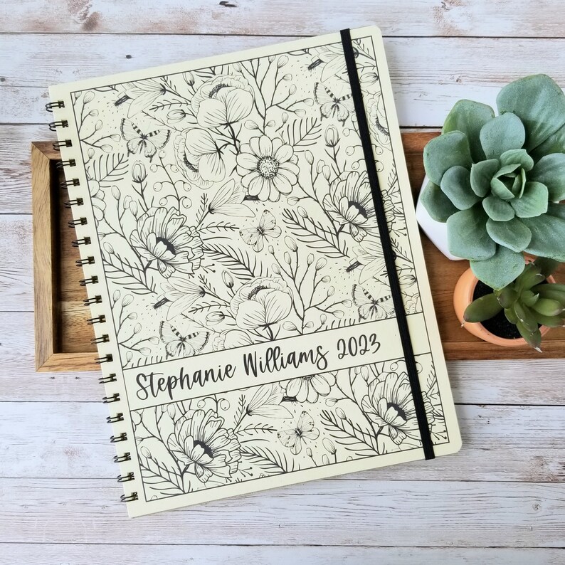 2023 Desk Calendar 2023 Personalized Planner Personalized Etsy