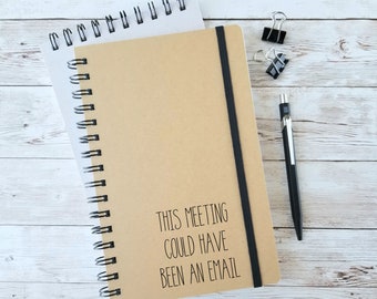 Work Notebook, Gift for Coworker, Meeting Notebook, Spiral Notebook, Notebook Journal, Gift for Office, Best Friend Gift