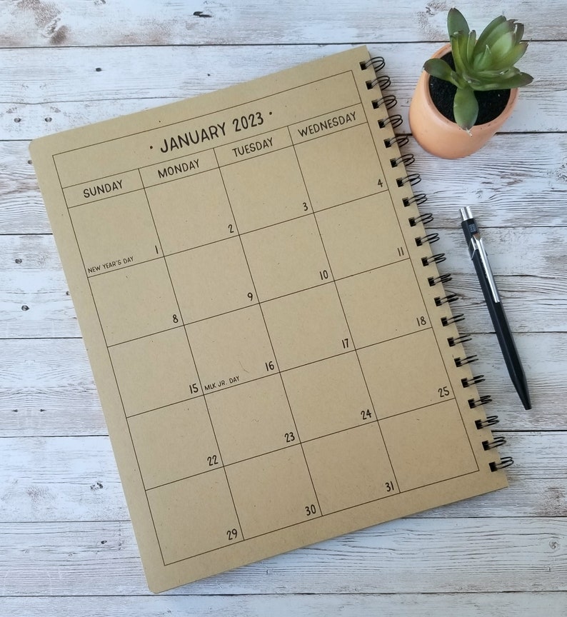 2023 Monthly Planner Personalized Planner Custom Monthly Etsy UK