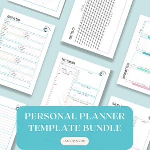 PERSONAL PLANNER Template Bundle | Master Resell Rights | Canva PLR Digital Planner | Editable Printable | Weekly, Daily and Undated Planner