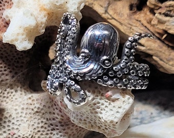Sale Very Heavy Sterling Silver Octopus Ring New Vintage Wholesale