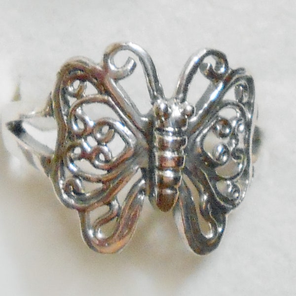 Butterfly Filigree Sterling Silver Ring Size New Vintage Wholesale Thumb Ring Celtic
