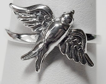 Bird Sterling Silver Ring New Vintage Wholesale Wren Robin Swallow Sparrow