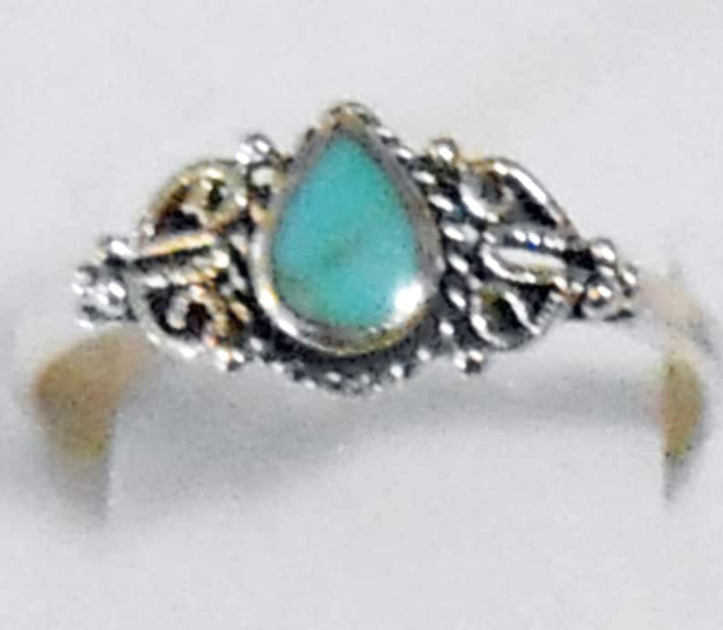 Size 8 White Opal Filigree Heart Sterling Silver Ring New Vintage Wholesale