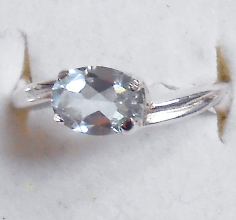Size 8 Blue Topaz Sterling Silver Ring New Vintage Wholesale Celtic Knot