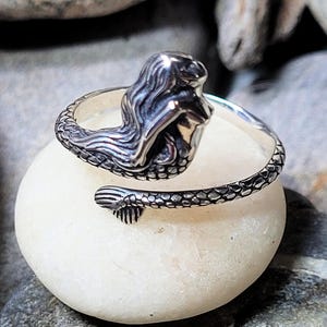 Sterling Silver Detailed Mermaid Ring New Vintage Wholesale