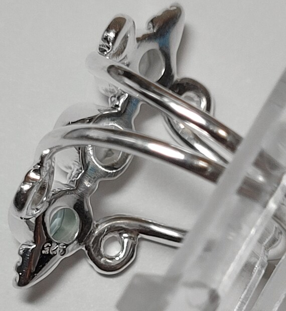Size 9 Sterling Silver Sterling Silver Ring Rainb… - image 5