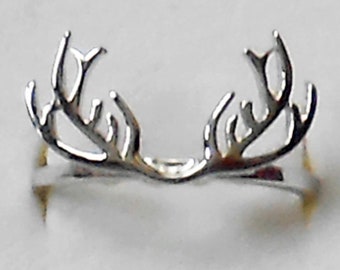 Deer Antlers Sterling Silver Ring New Vintage Wholesale Antler