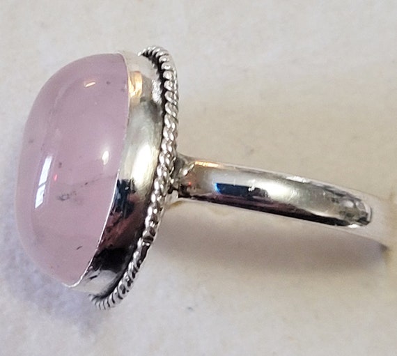Amethyst Ring with Rope Edge Antiqued Sterling Silver Amethyst Ring with Rope Edge Antiqued Sterling Silver