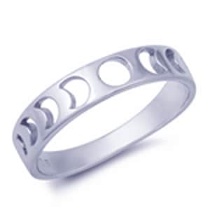 Celestial Moon Phase Sterling Silver Ring Size New Vintage Wholesale Goddess Wiccan