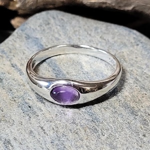 Amethyst Sterling Silver Ring Purple New Vintage Wholesale