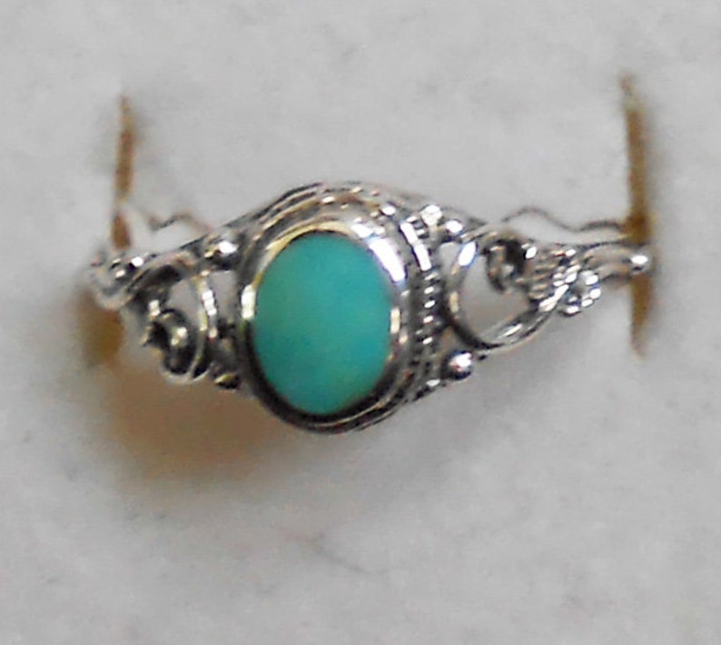 Size 10 Turquoise Sterling Silver Ring New Vintage Wholesale Healing and Protection