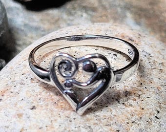 Mother and Child Ring Sterling Silver Ring Size New Vintage Wholesale