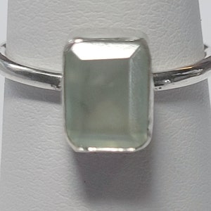 Faceted Prehnite Sterling Silver Ring New Vintage Wholesale