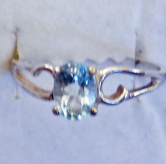 Size 8 Blue Topaz Sterling Silver Ring New Vintage Wholesale Celtic Knot