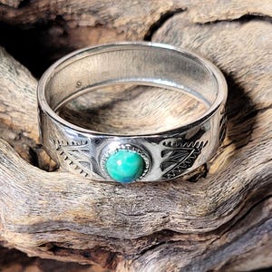 Genuine Turquoise Sterling Silver Ring New Vintage Wholesale Healing and Protection Native American Style