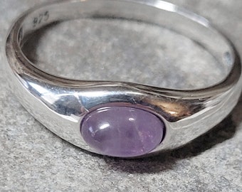 Amethyst Sterling Silver Ring Faceted Purple New Vintage Wholesale