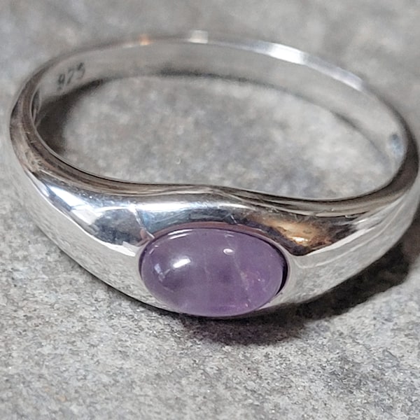 Amethyst Sterling Silver Ring Faceted Purple New Vintage Wholesale