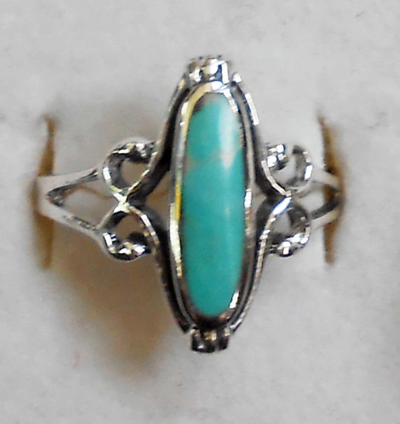 Size 10 Turquoise Sterling Silver Ring New Vintage Wholesale Healing and Protection
