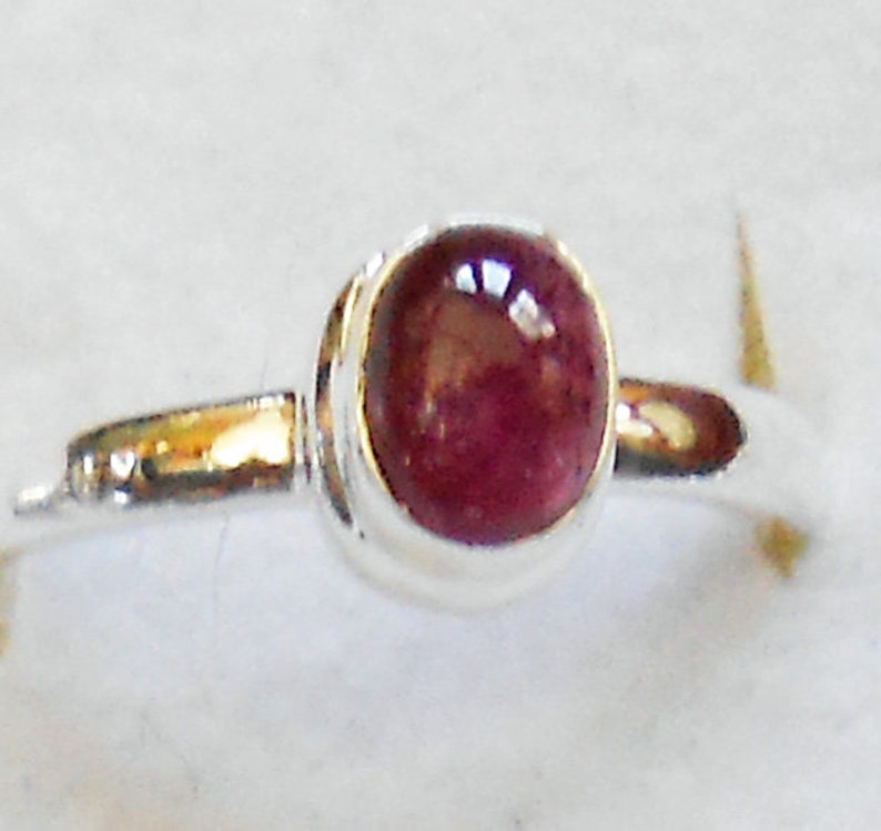 Size 7 Pink Tourmaline Sterling Silver Ring New Vintage Wholesale