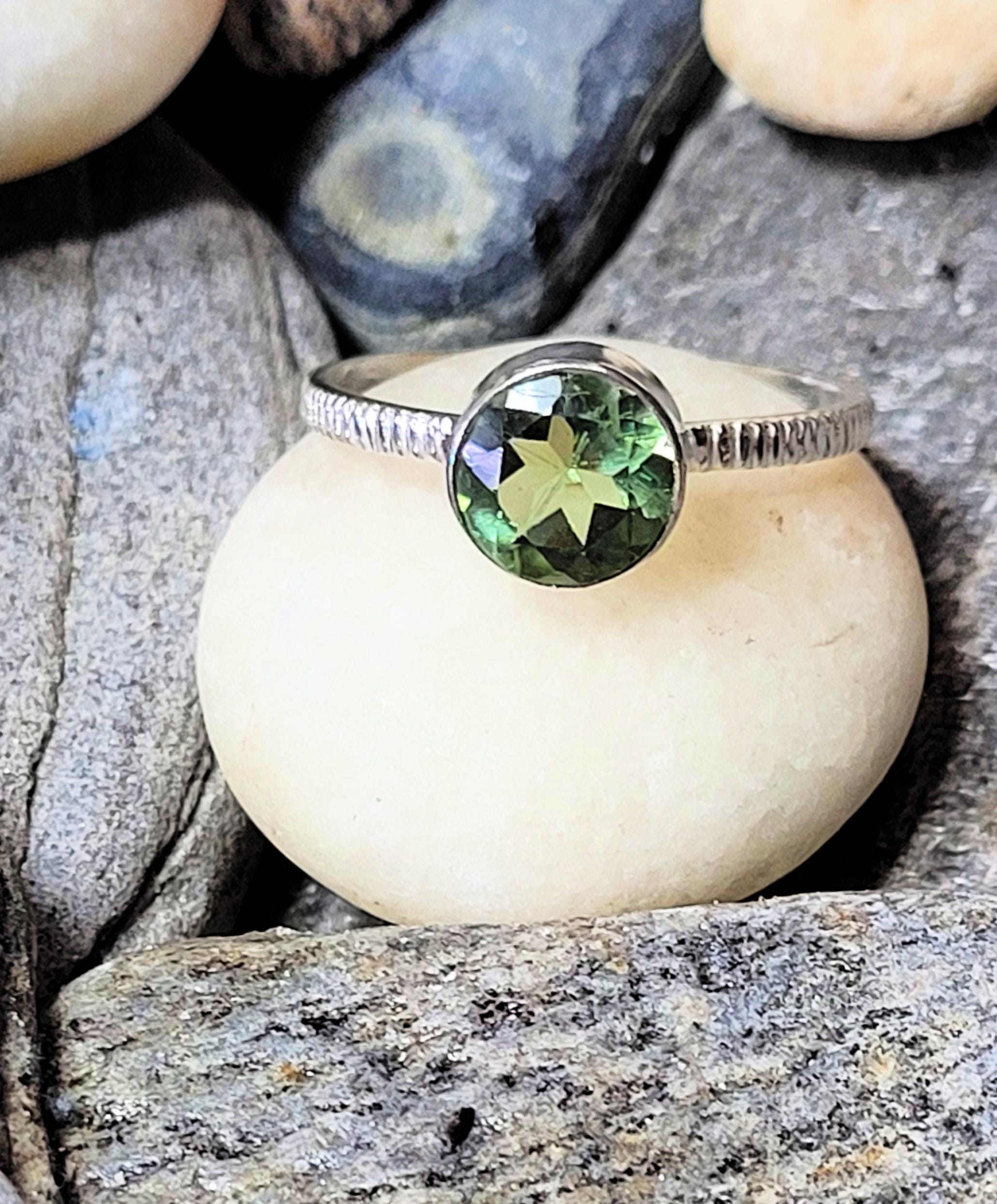 Peridot and Sterling Silver Ring New Vintage Wholesale Luck Love Fortune