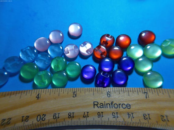 BASEMENT BARGAIN! 12MM Candy Drop Buttons~6 Colors~30 Buttons