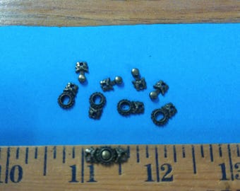 Novelty Two Piece Metal Toggle Buckles~5/8" (13MM)~5 Sets~Antique Bronze~Great for Coats/Purses/Belts/Capes