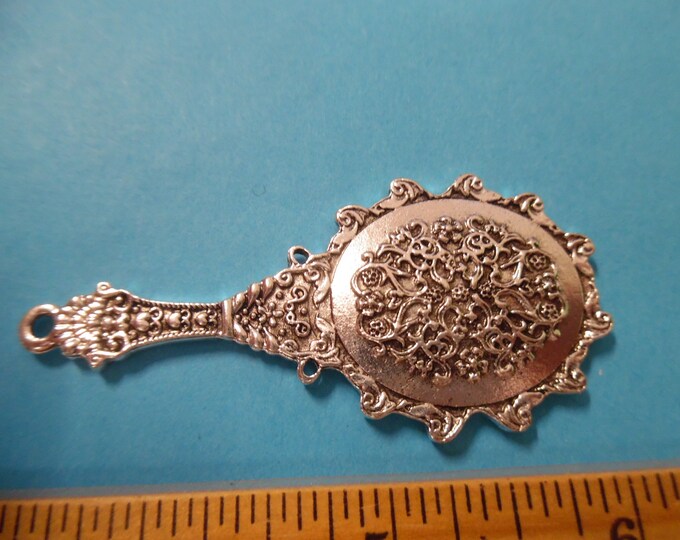 Antique Look French Fashion Doll Hand Held Mirror~Silver~Style B