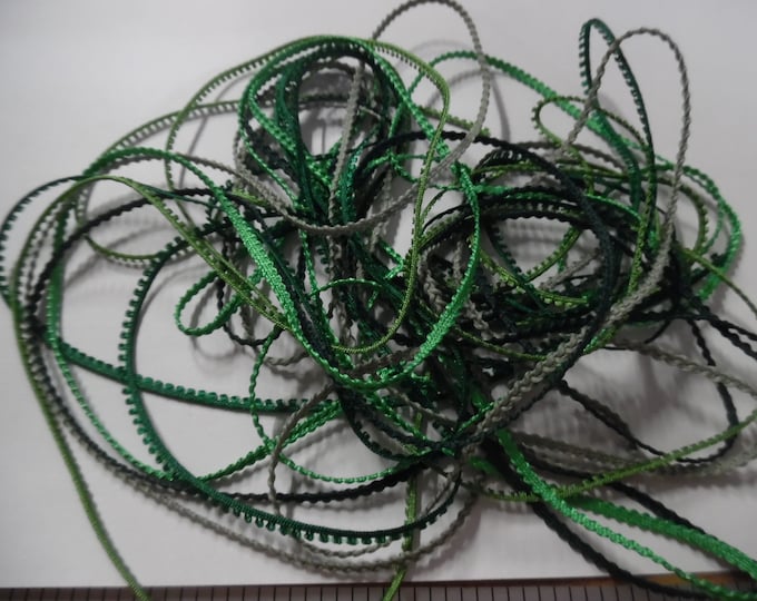 Tiny Trim Bundle~Shades of Green~10 Yards~Doll Trim~Miniatures