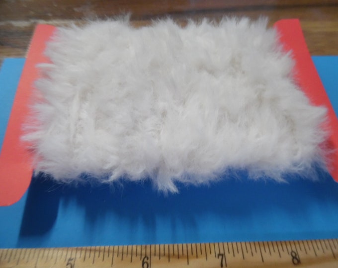 Tiny Minky Faux Fur Trim~Creamy White~1/2" Nap~3 Yards~Doll Coat, Cape Trim~Flapper