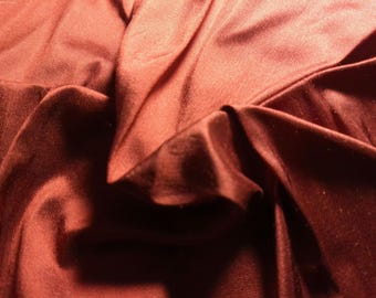 LAST PIECE! Silk Dupioni~Brick Red~18"x27"~Doll Fabric