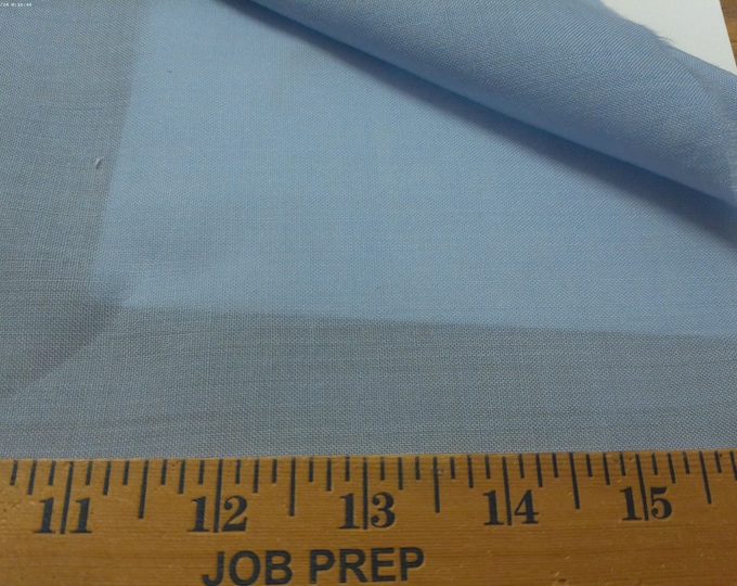 Swiss Wool Challis~Light French Blue~Imported~Rare~9"x28"