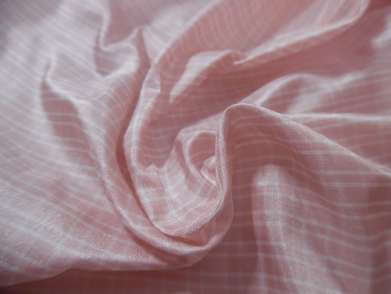 Pink and White Plaid Tissue Taffeta~9"x22"~Great 4 Miniatures~Small dolls